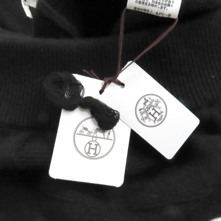 Pristine HERMES Pants H motif knit black wool Women 34 2H2407DA