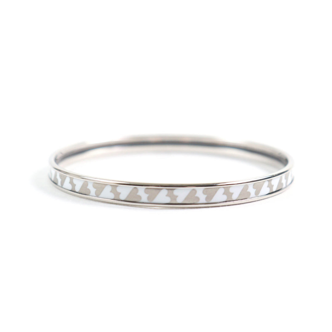 Pristine HERMES Bangle Carte a Joue Current Enamel Bracelet Women
