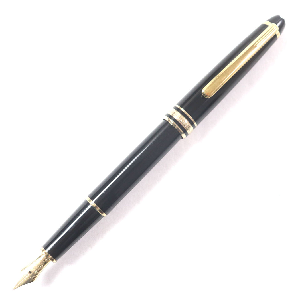 Very Good MONTBLANC fountain pen Meisterstück Classic white star black 14K mens