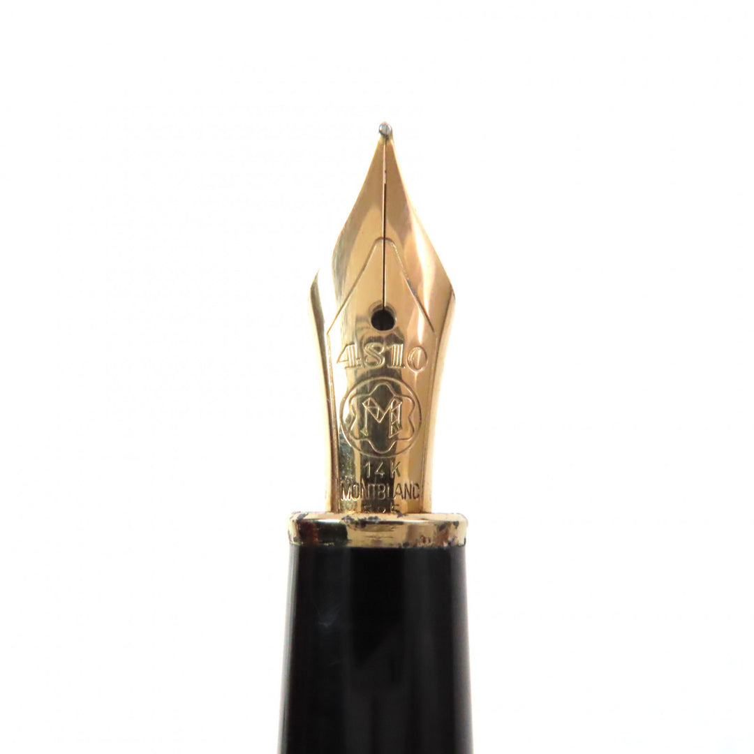 Very Good MONTBLANC fountain pen Meisterstück Classic white star black 14K mens