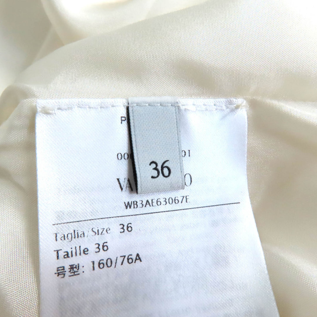 Excellent VALENTINO Tunic Flower motif hooded long sleeve dress Ivory Women 36 WB3AE63067E