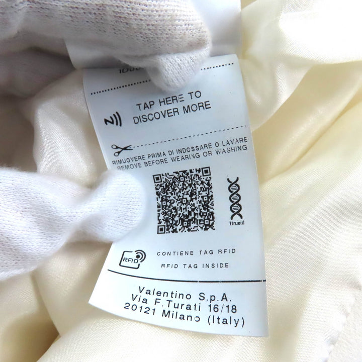 Excellent VALENTINO Tunic Flower motif hooded long sleeve dress Ivory Women 36 WB3AE63067E