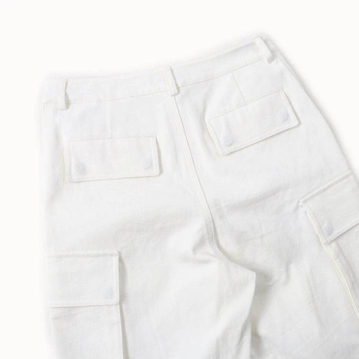 Pristine Christian Dior cargo pants Denim with logo buttons white Women 40