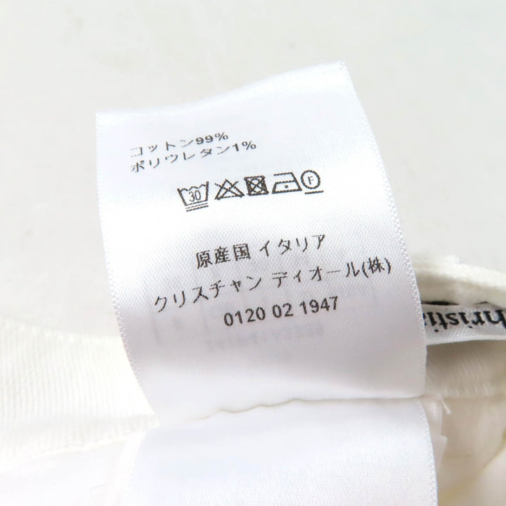 Pristine Christian Dior cargo pants Denim with logo buttons white Women 40