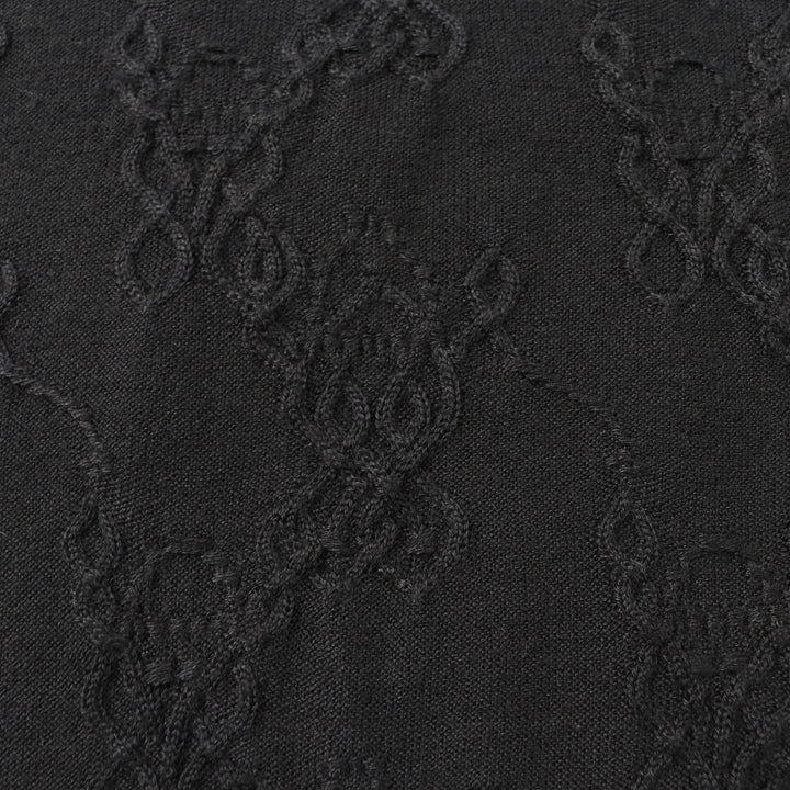 Great HERMES one piece Crew Neck French Sleeve black cashmere Women 34