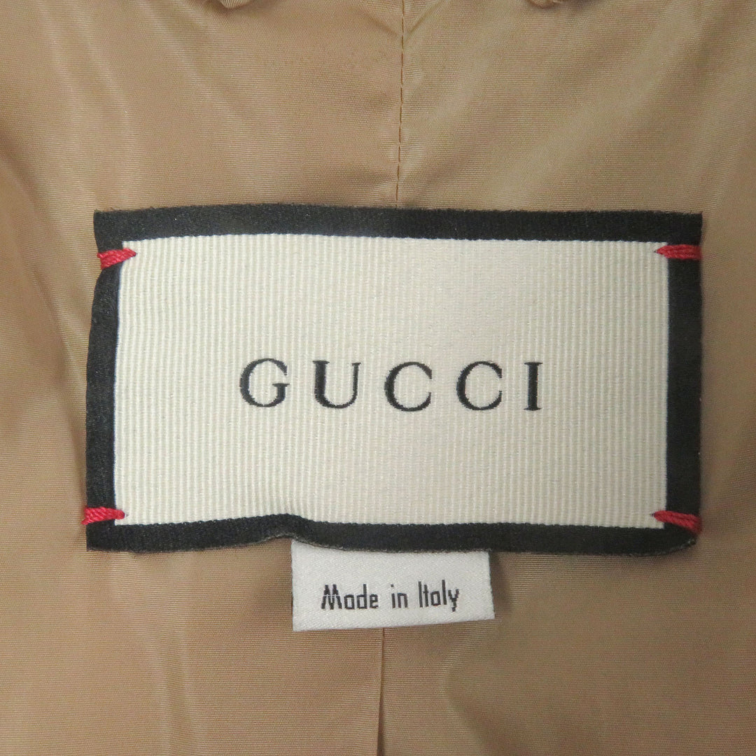 Excellent GUCCI Nylon jacket FAKE NOT print web line beige mens 48 636391