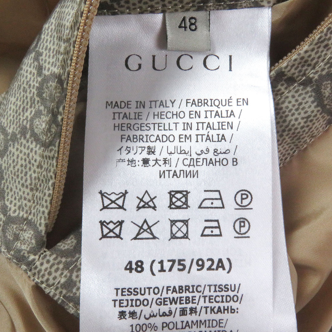 Excellent GUCCI Nylon jacket FAKE NOT print web line beige mens 48 636391