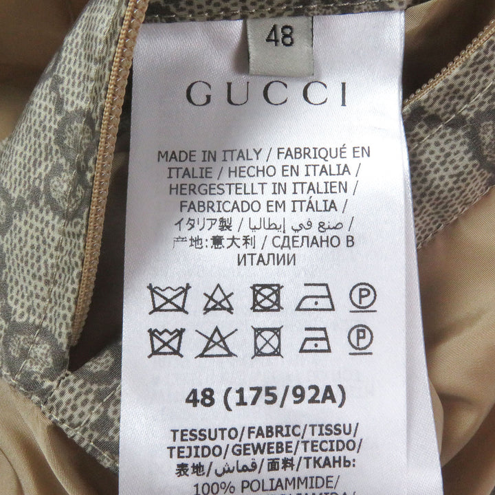 Excellent GUCCI Nylon jacket FAKE NOT print web line beige mens 48 636391