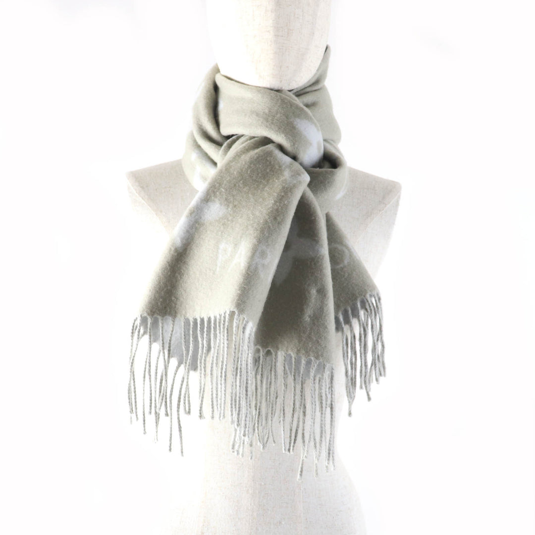 Great LOUIS VUITTON Stall Escalp Reykjavik Gray light blue cashmere M70462