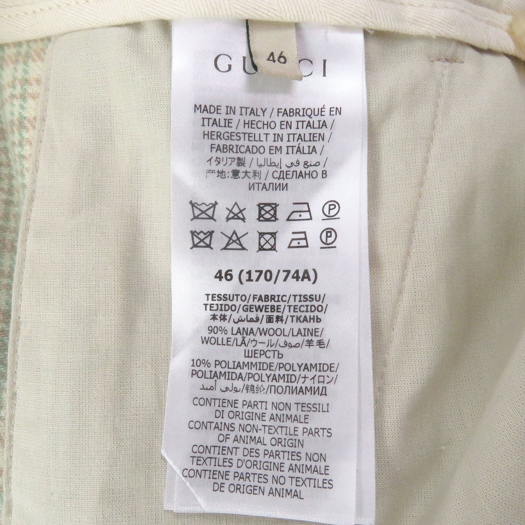 Pristine GUCCI Pants trousers Green system wool mens 46 653360