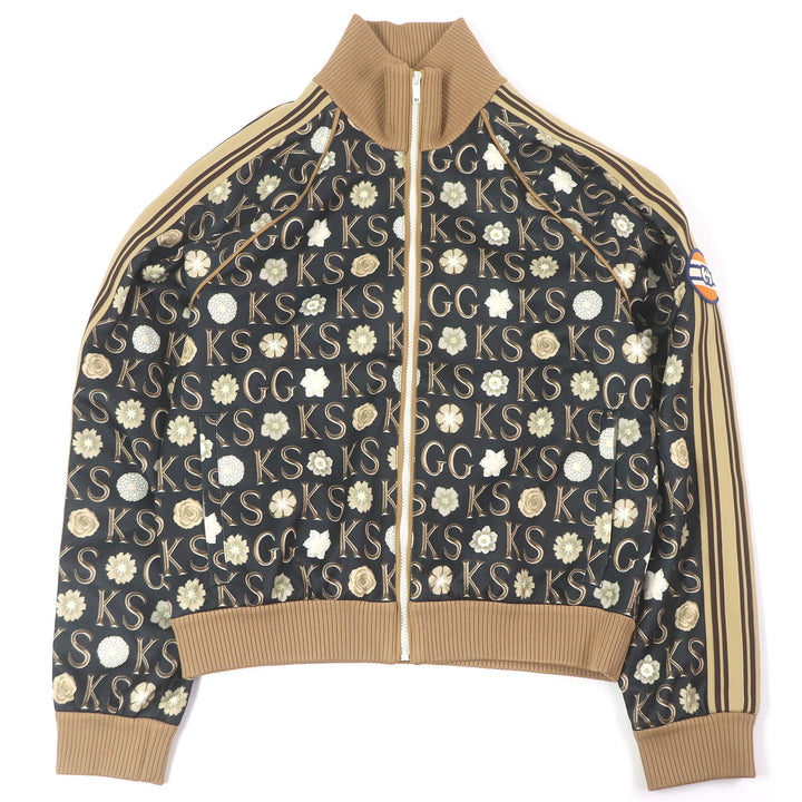 Pristine GUCCI Ken Scott Track jacket All-over logo jersey black polyester mens L 645217