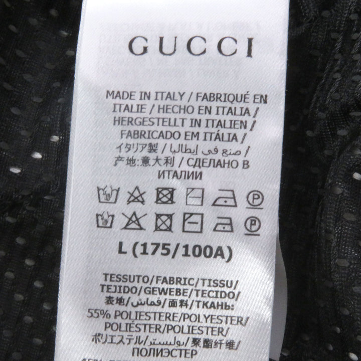 Pristine GUCCI Ken Scott Track jacket All-over logo jersey black polyester mens L 645217