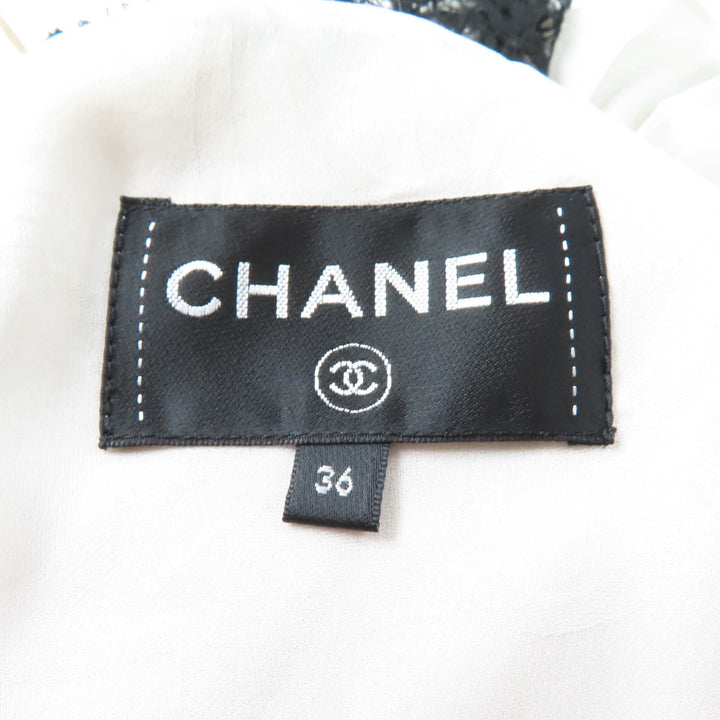 Great CHANEL one piece COCO MarkMetal lace knee-length cami black Women 36