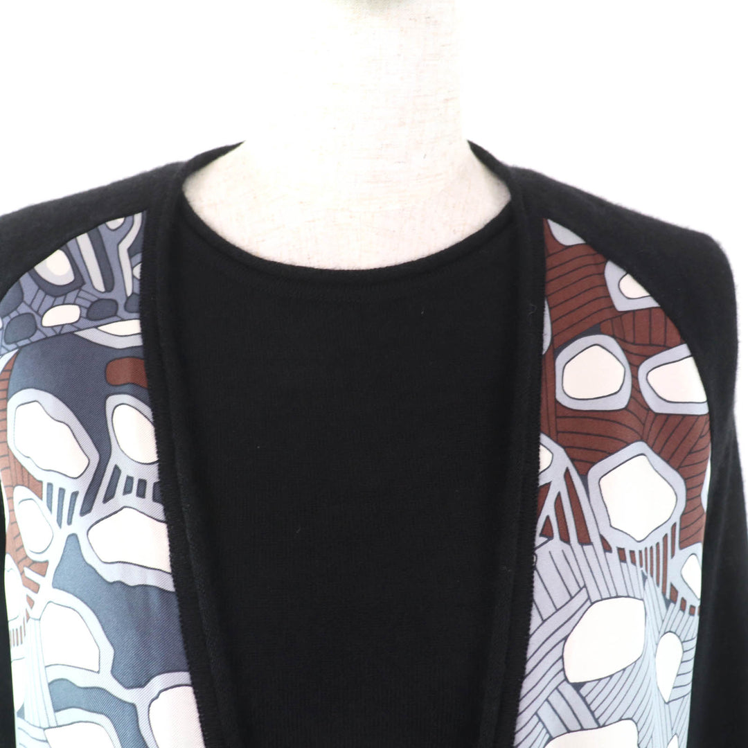 Great HERMES ensemble Margiela period cardigan + sleeveless black cashmere Women XS