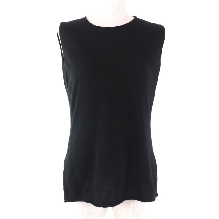 Great HERMES ensemble Margiela period cardigan + sleeveless black cashmere Women XS