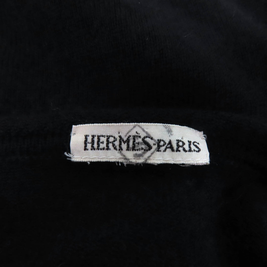 Great HERMES ensemble Margiela period cardigan + sleeveless black cashmere Women