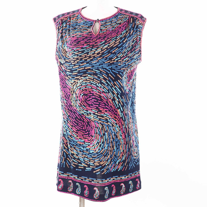 Excellent LEONARD FASHION tops French Sleeve Tunic / Multi cotton Women 40
