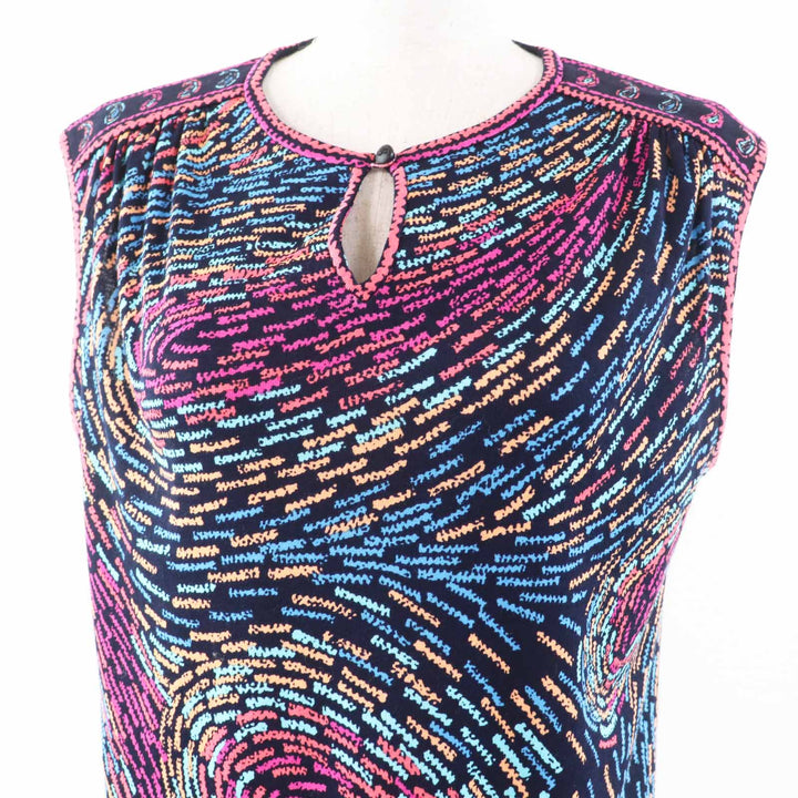 Excellent LEONARD FASHION tops French Sleeve Tunic / Multi cotton Women 40