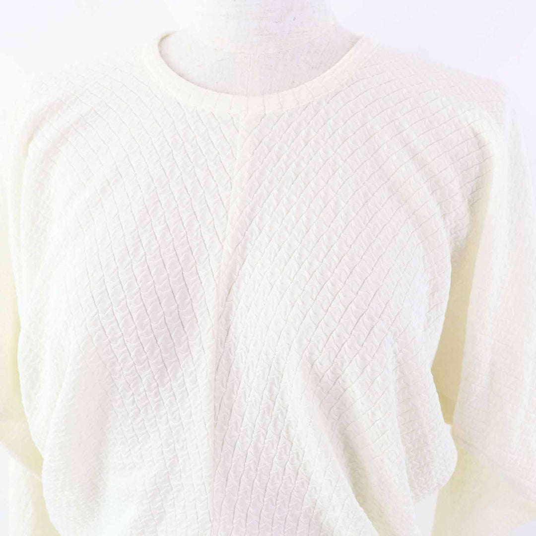 Very Good COMME des GARCONS knit Dolman Sleeve Knit white acetate Women M GB-11019M