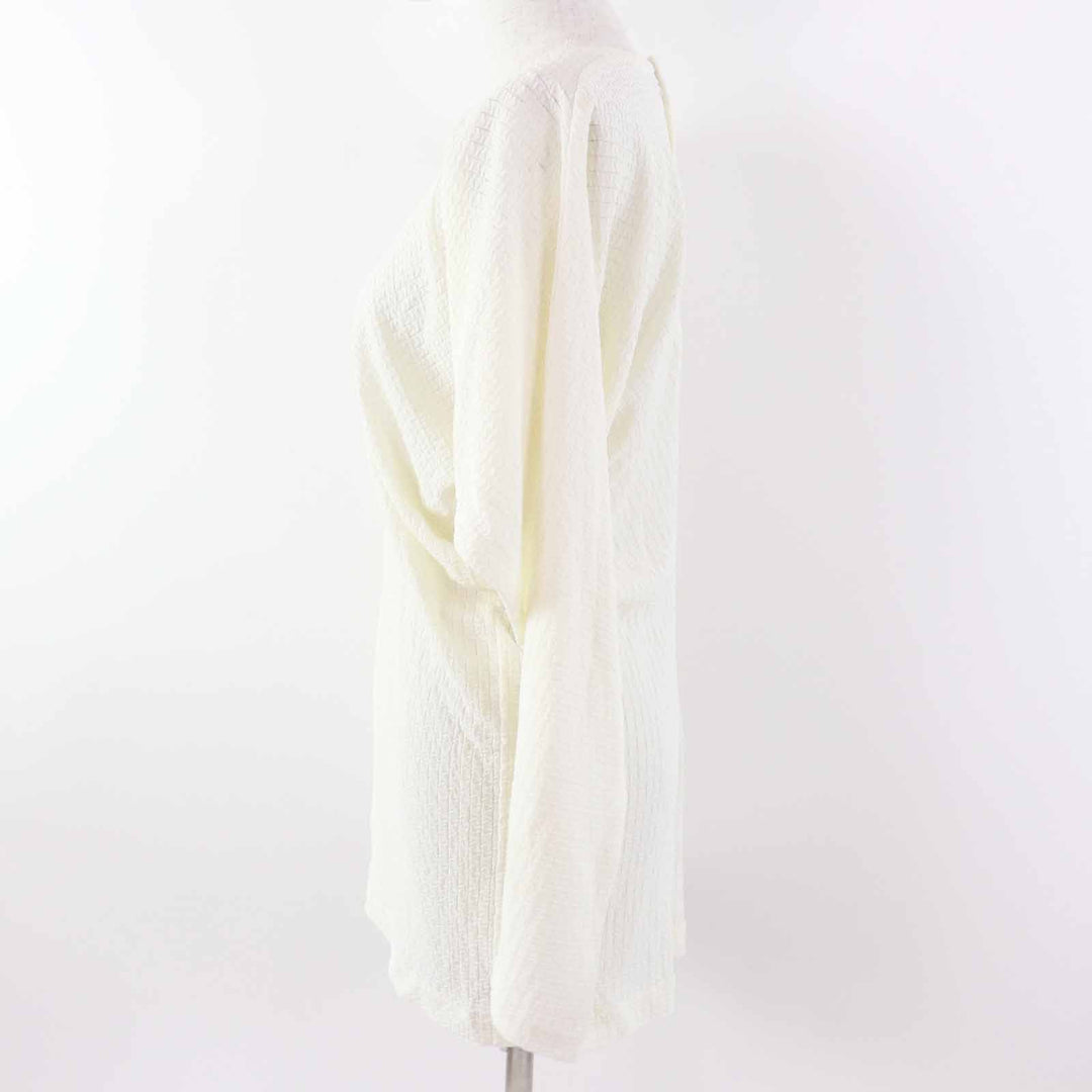 Very Good COMME des GARCONS knit Dolman Sleeve Knit white acetate Women M GB-11019M
