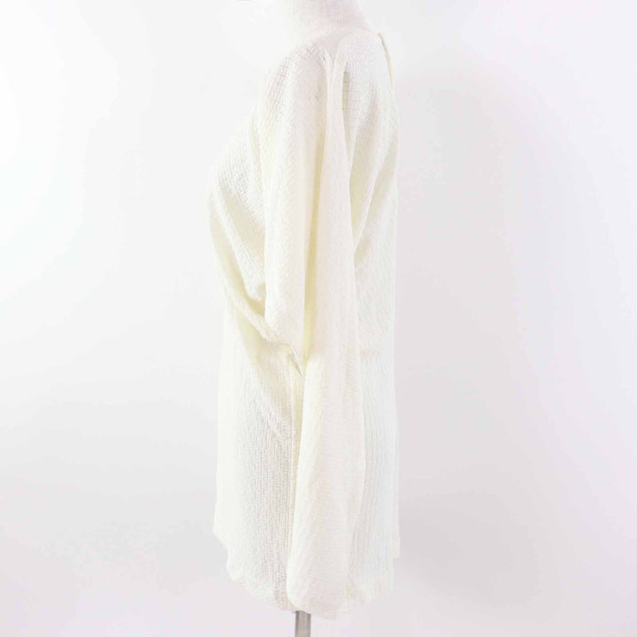 Very Good COMME des GARCONS knit Dolman Sleeve Knit white acetate Women M GB-11019M