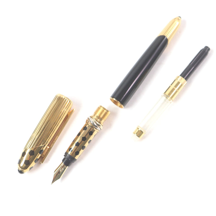 Excellent Cartier fountain pen PANTHERE de Cartier Trinity Black gold 18K mens