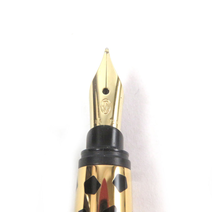 Excellent Cartier fountain pen PANTHERE de Cartier Trinity Black gold 18K mens