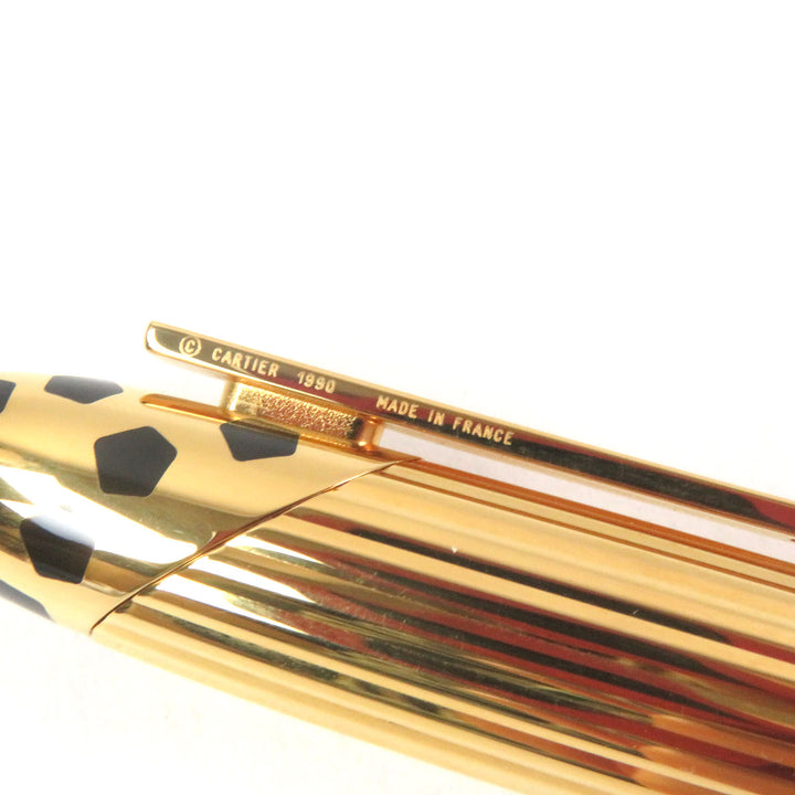 Excellent Cartier fountain pen PANTHERE de Cartier Trinity Black gold 18K mens