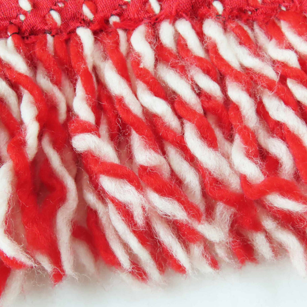 Very Good LOUIS VUITTON Scarf Echarpe Logomania Mix Red white wool Women M70424