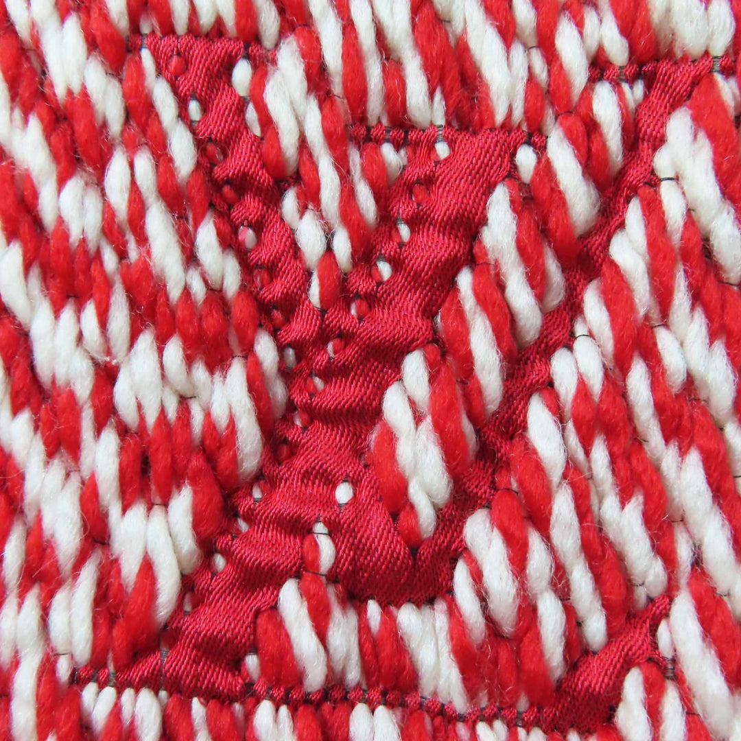 Very Good LOUIS VUITTON Scarf Echarpe Logomania Mix Red white wool Women M70424