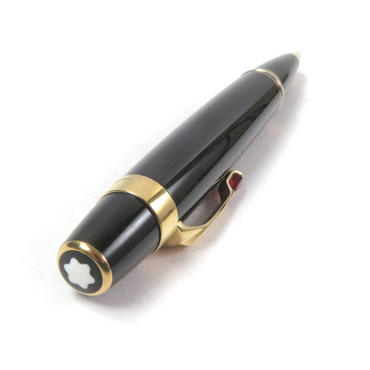 Very Good MONTBLANC Ballpoint pen BOHEME Black Gold Rouge Colored Gemstones mens