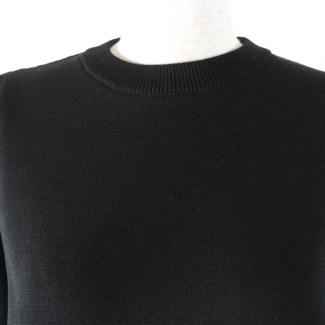 Excellent yori knit Puff Sleeves Long Sleeves black polyester Women 38 YR2235-136AW