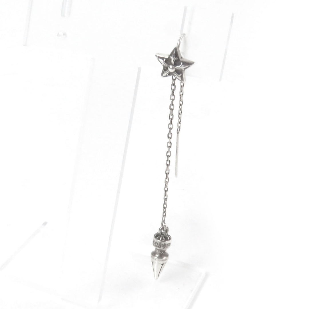 Great CHROME HEARTS Pierce Star Spike Chain Single Ear Silver SV925 mens