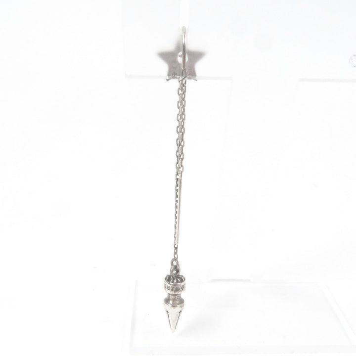Great CHROME HEARTS Pierce Star Spike Chain Single Ear Silver SV925 mens