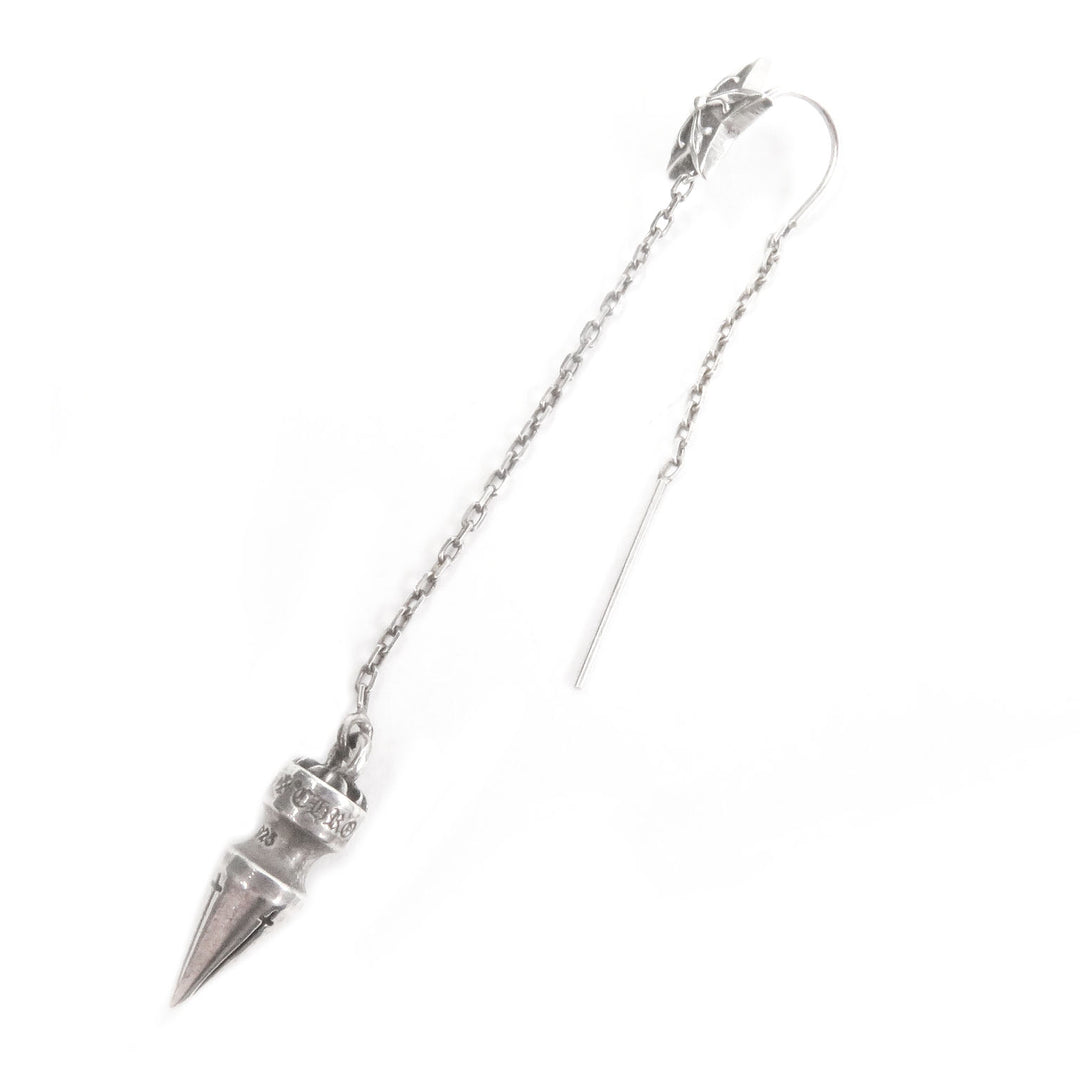 Great CHROME HEARTS Pierce Star Spike Chain Single Ear Silver SV925 mens
