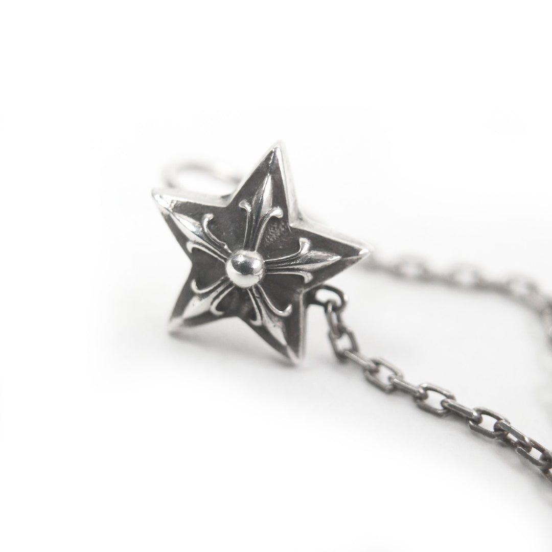 Great CHROME HEARTS Pierce Star Spike Chain Single Ear Silver SV925 mens