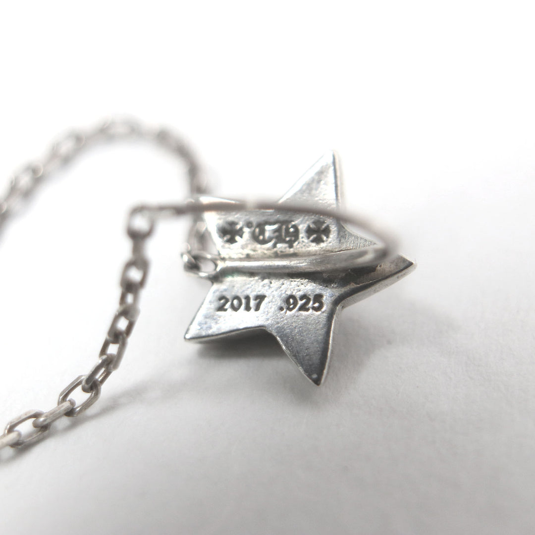 Great CHROME HEARTS Pierce Star Spike Chain Single Ear Silver SV925 mens
