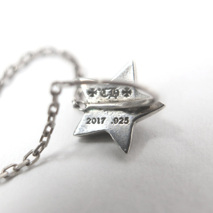 Great CHROME HEARTS Pierce Star Spike Chain Single Ear Silver SV925 mens