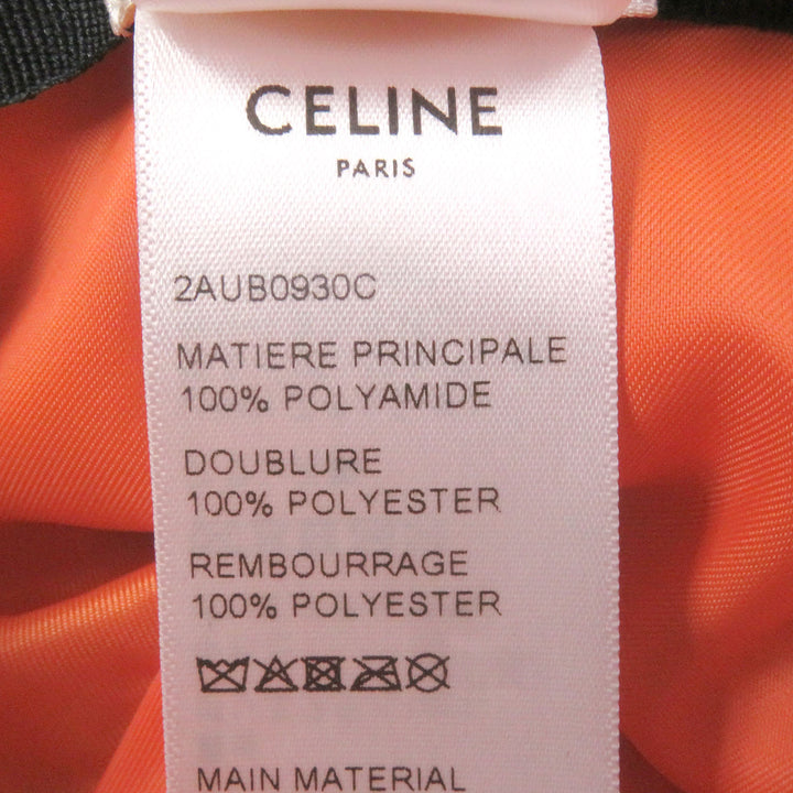 Excellent CELINE hat Logo-print quilted bucket black Nylon mens M 2AUB0930C