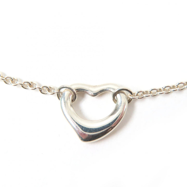 Great TIFFANY&Co. bracelet Open Heart 5P Silver SV925 Women
