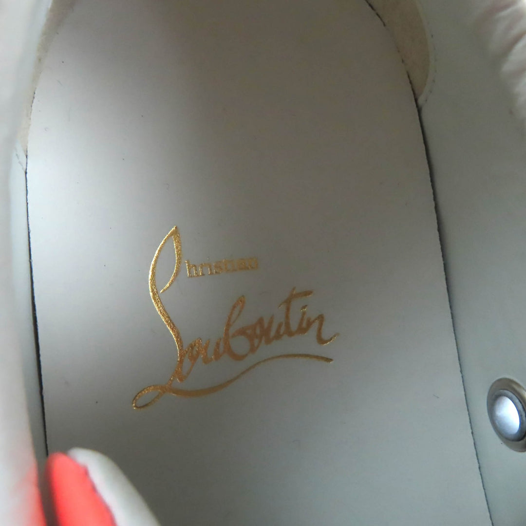 Pristine Christian Louboutin sneakers FUN VIEIRA Lace-up Orange Patent leather