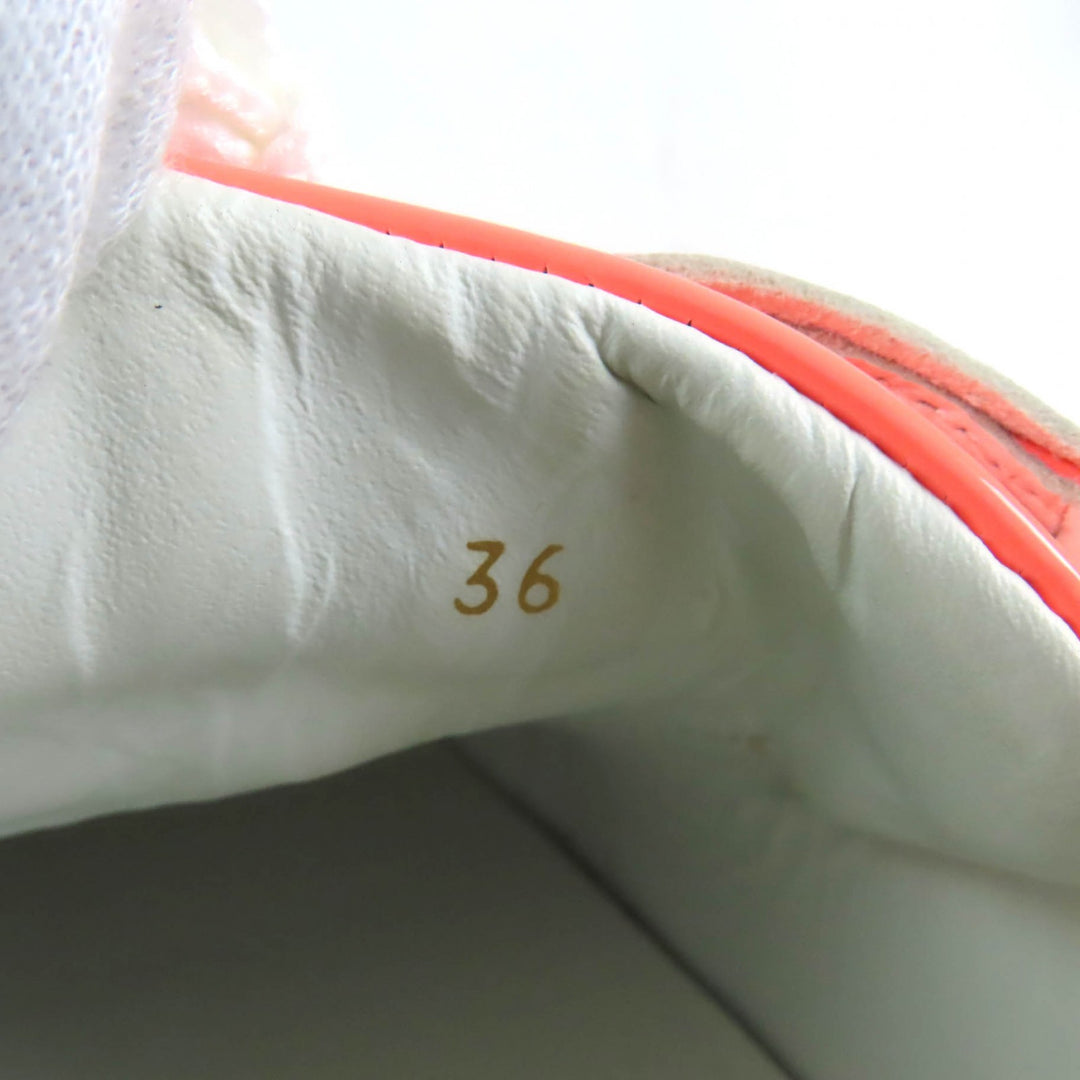 Pristine Christian Louboutin sneakers FUN VIEIRA Lace-up Orange Patent leather