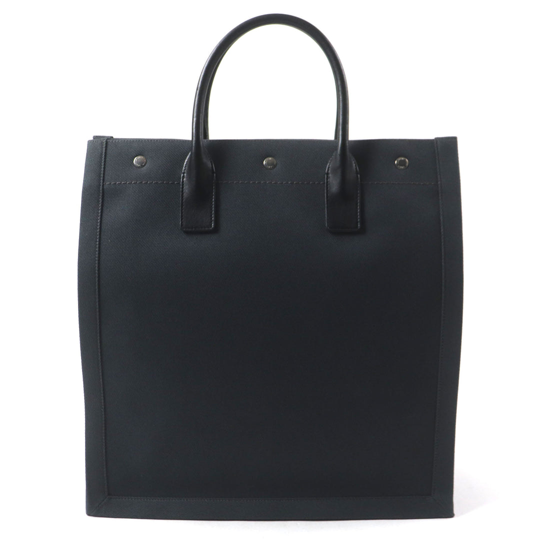 Great SAINT LAURENT PARIS Tote Bag Rive Gauche N/S Dark gray canvas mens 632539