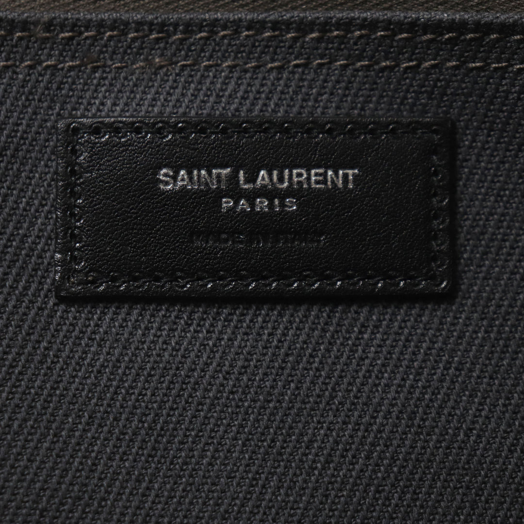 Great SAINT LAURENT PARIS Tote Bag Rive Gauche N/S Dark gray canvas mens 632539