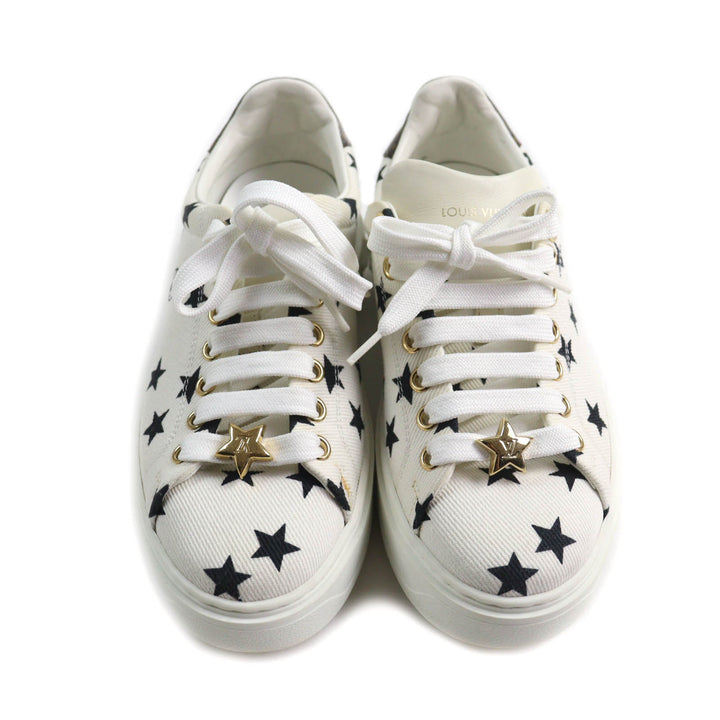 Great LOUIS VUITTON Sneakers timeout line Monogram star Leather White Canvas