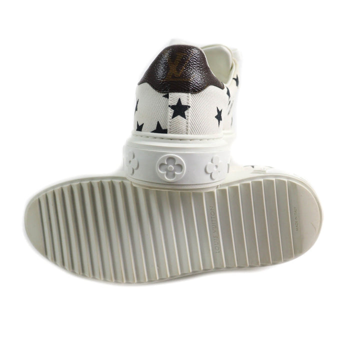 Great LOUIS VUITTON Sneakers timeout line Monogram star Leather White Canvas