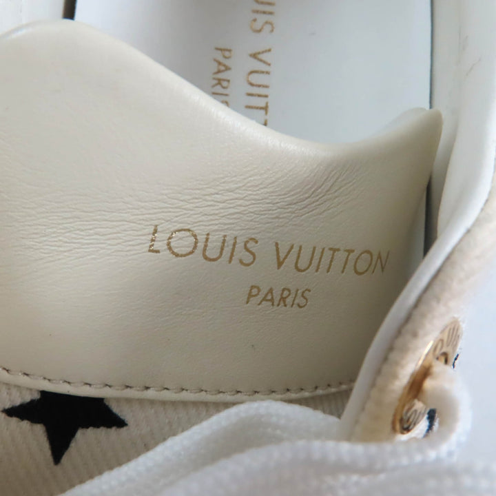 Great LOUIS VUITTON Sneakers timeout line Monogram star Leather White Canvas