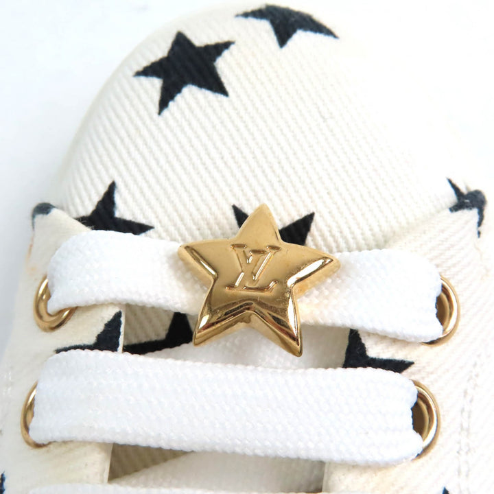 Great LOUIS VUITTON Sneakers timeout line Monogram star Leather White Canvas