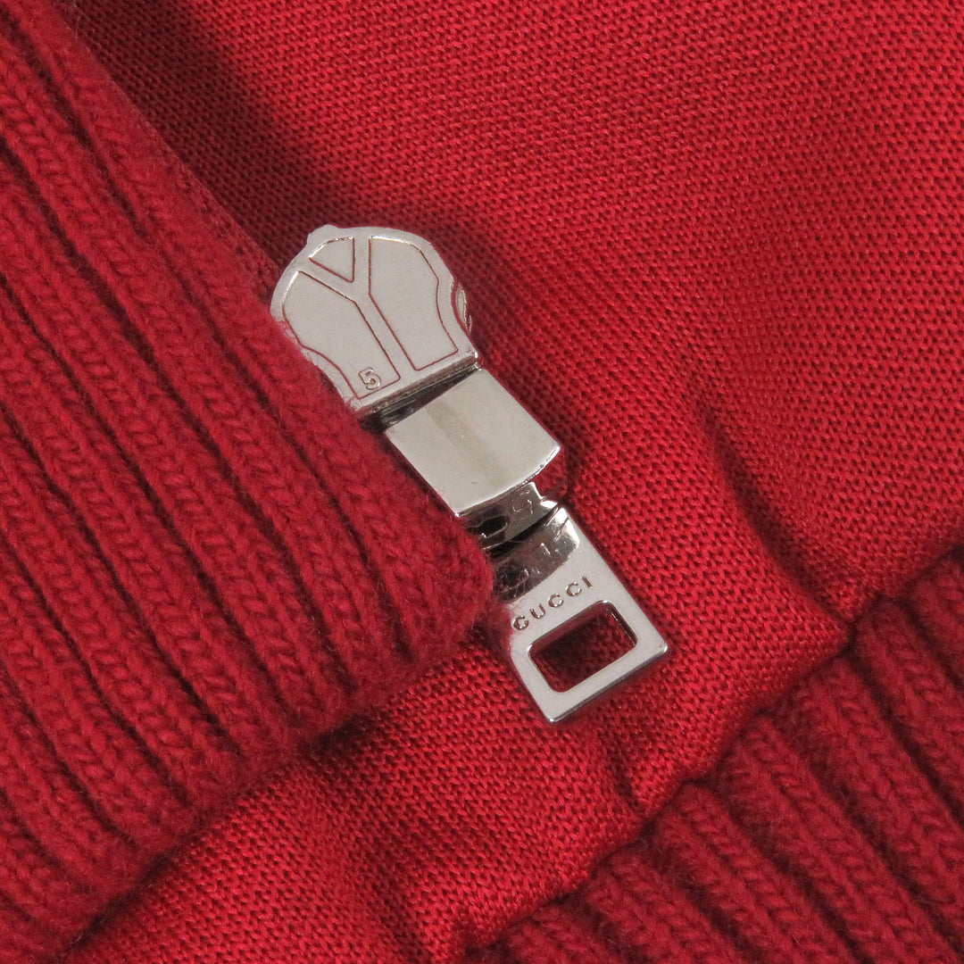 Great GUCCI Jacket Logo patch line design track jacket jersey Red Ivory mens M