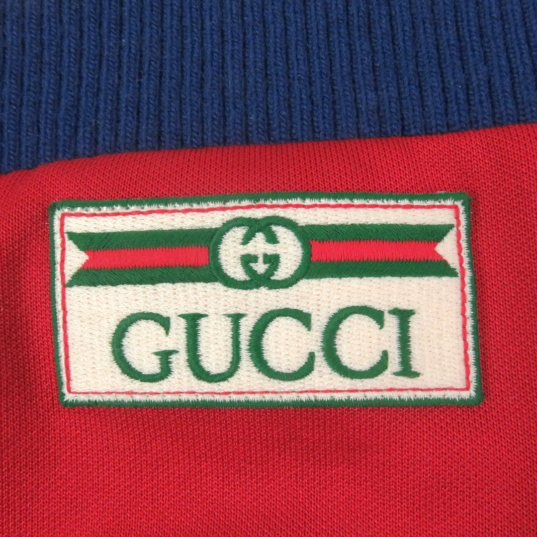 Great GUCCI Jacket Logo patch line design track jacket jersey Red Ivory mens M